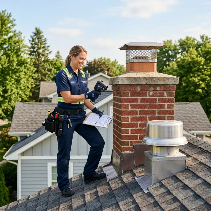 Technician inspecting a Seddon roof cavity and ductwork for a dead bird